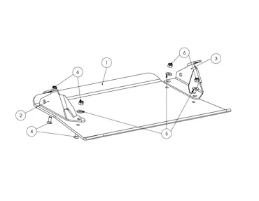 Unterfahrschutz Toyota HZJ71-79, 07 -> Vorderachse, 6 mm Aluminium