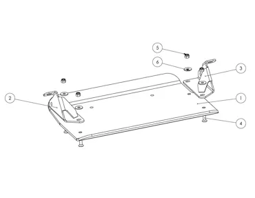 Unterfahrschutz Toyota J73/75/78/79-06, Vorderachse, 6 mm Aluminium