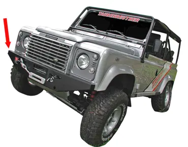 Windenstossstange Rover Defender, neue Ausführung