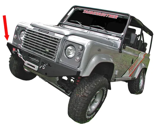 Windenstossstange Rover Defender, neue Ausführung