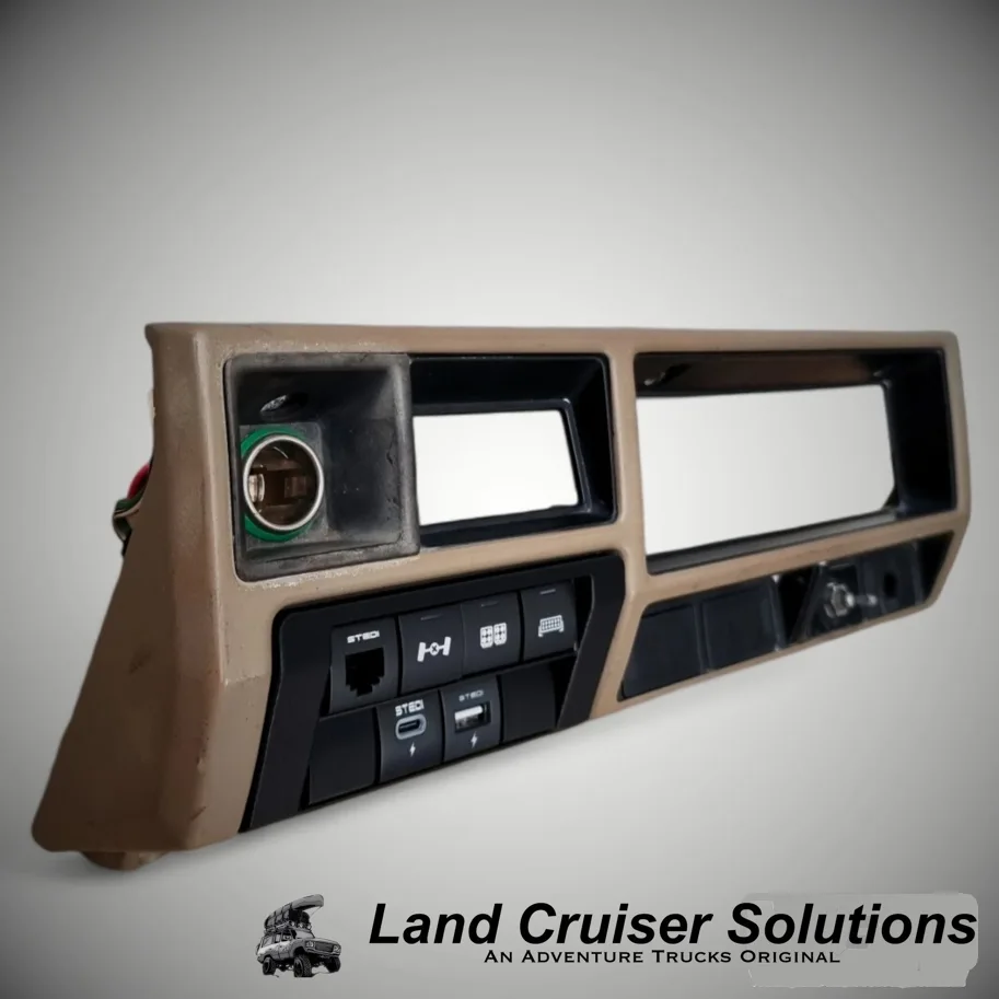 Toyota Land Cruiser 70 Serie Ersatzschaltertafel für Aschenbecher (Stahl-Armaturenbrett) – Passend für 73/74/75/78/79