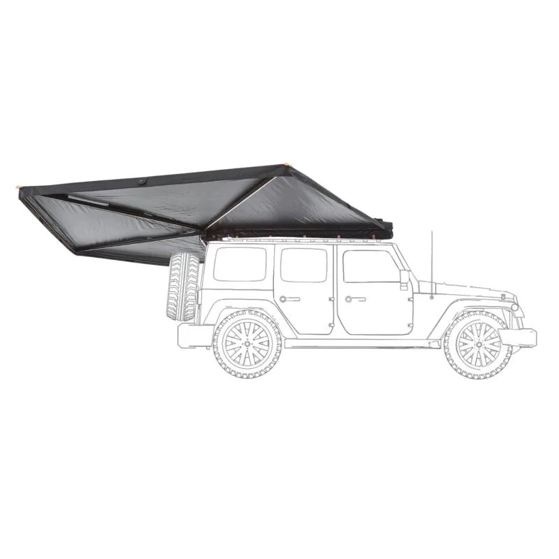 VICKYWOOD 270° Softcover Seitenmarkise BRANCH SC Rechts 2M grau