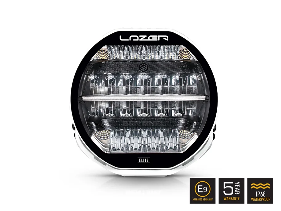 LAZER Sentinel Elite weiss mit Positionslicht, 9 Zoll LED Fernscheinwerfer