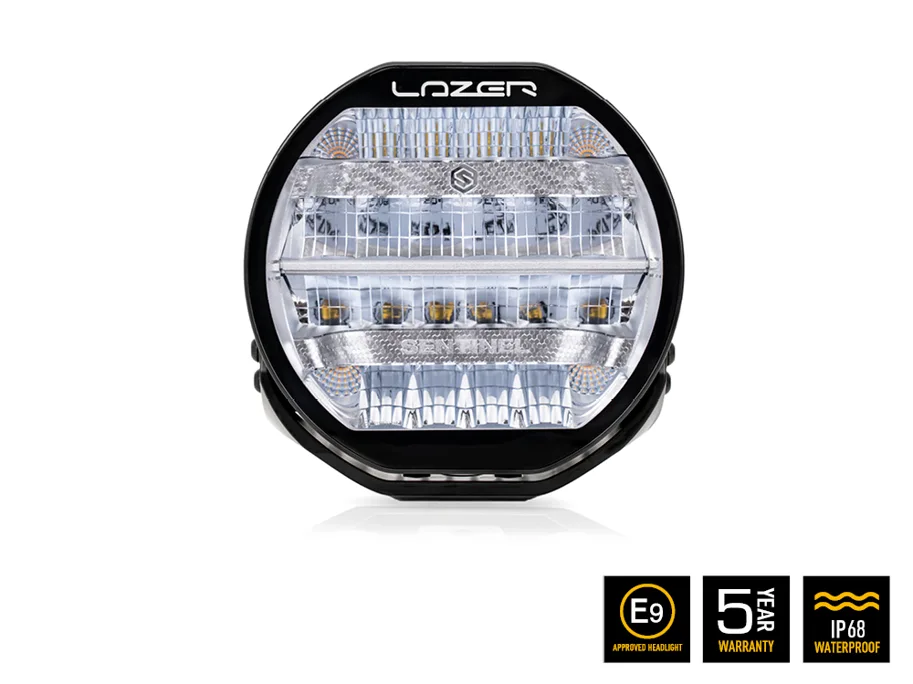 LAZER Sentinel Standard chrome, 9 Zoll LED Fernscheinwerfer