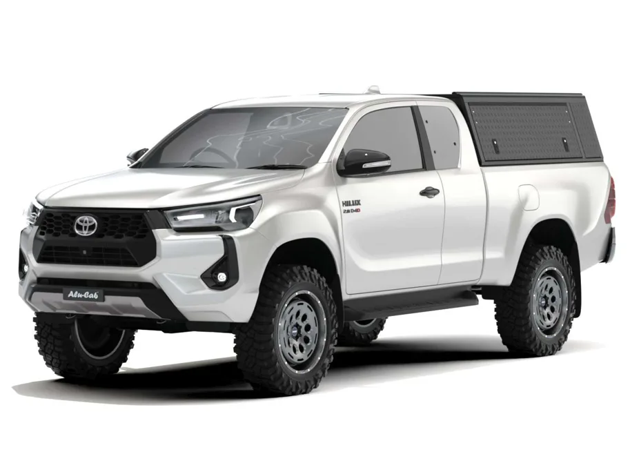 Alu-Cab Hardtop "Guard" für Toyota Hilux 2016+ Extrakabine schwarz/ geriffelt