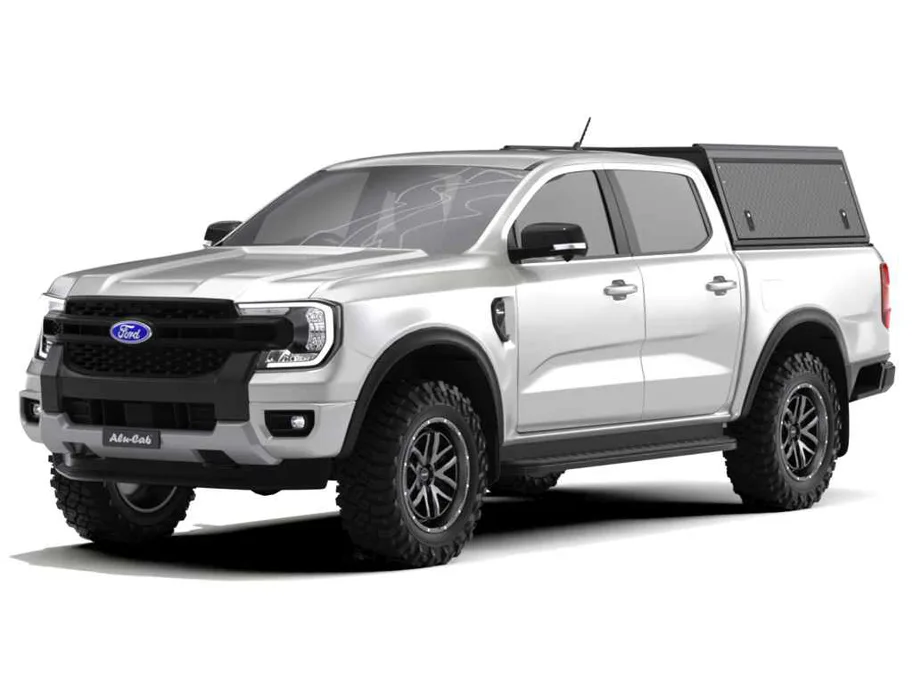 Alu-Cab Hardtop "Guard" für Ford Ranger 2023+ Doppelkabine schwarz/ geriffelt