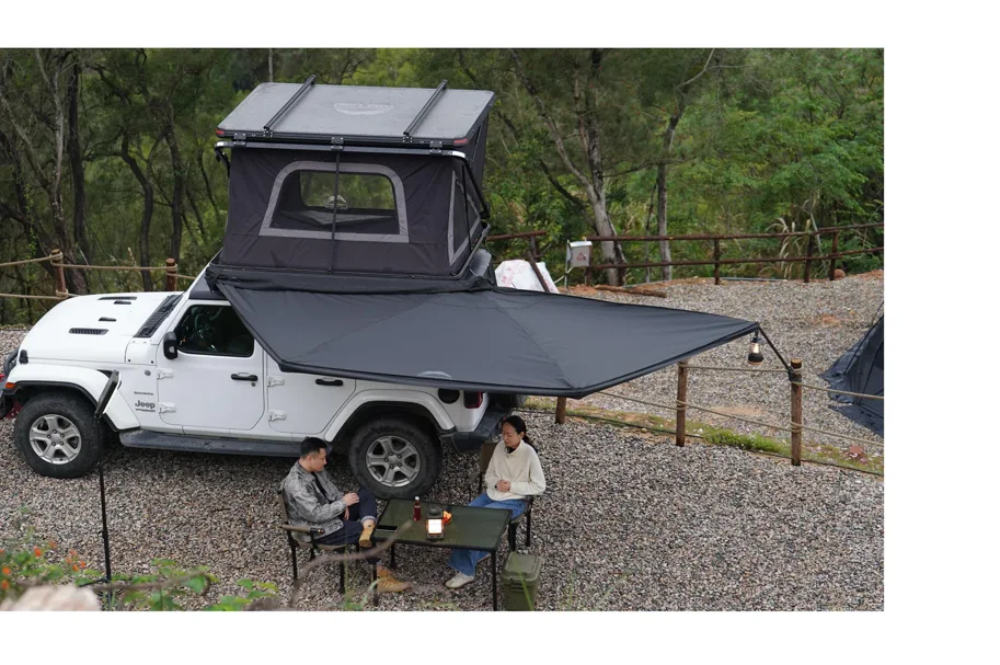 Wild Land 180° Markise links Freistehend , Aussteller