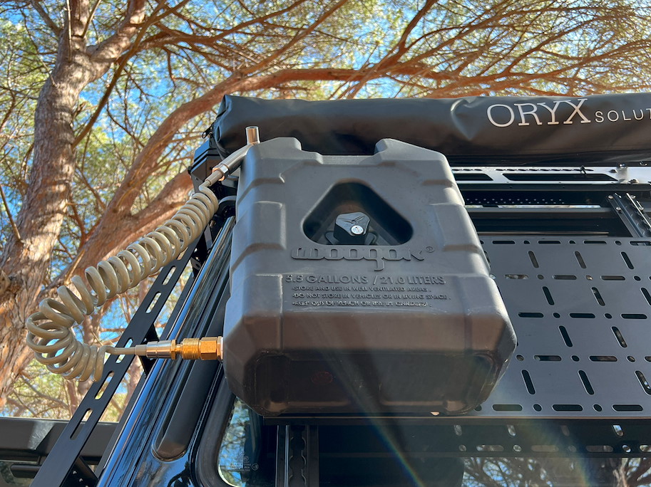 Kanisterdusche „Fontana“, 21 L mit Druckluftanschluss