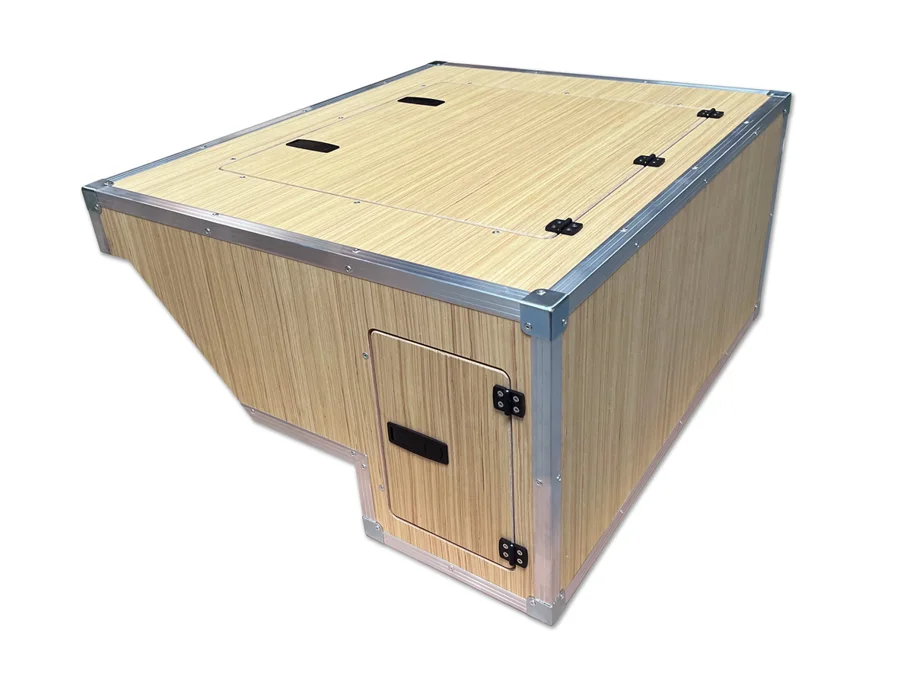 Einbauschrank, vorne, rechts, Natur geölt, für Defender 110