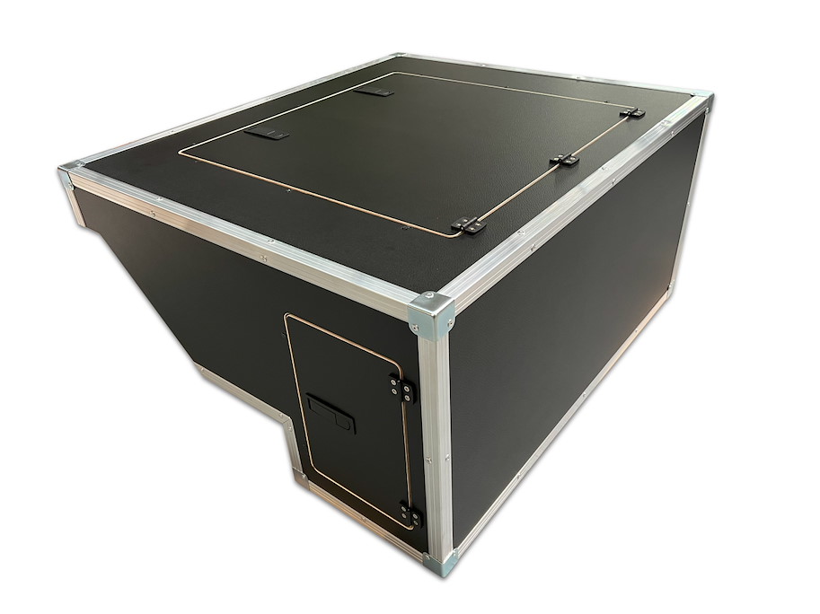 Einbauschrank, schwarz, vorne, rechts, für Defender 110