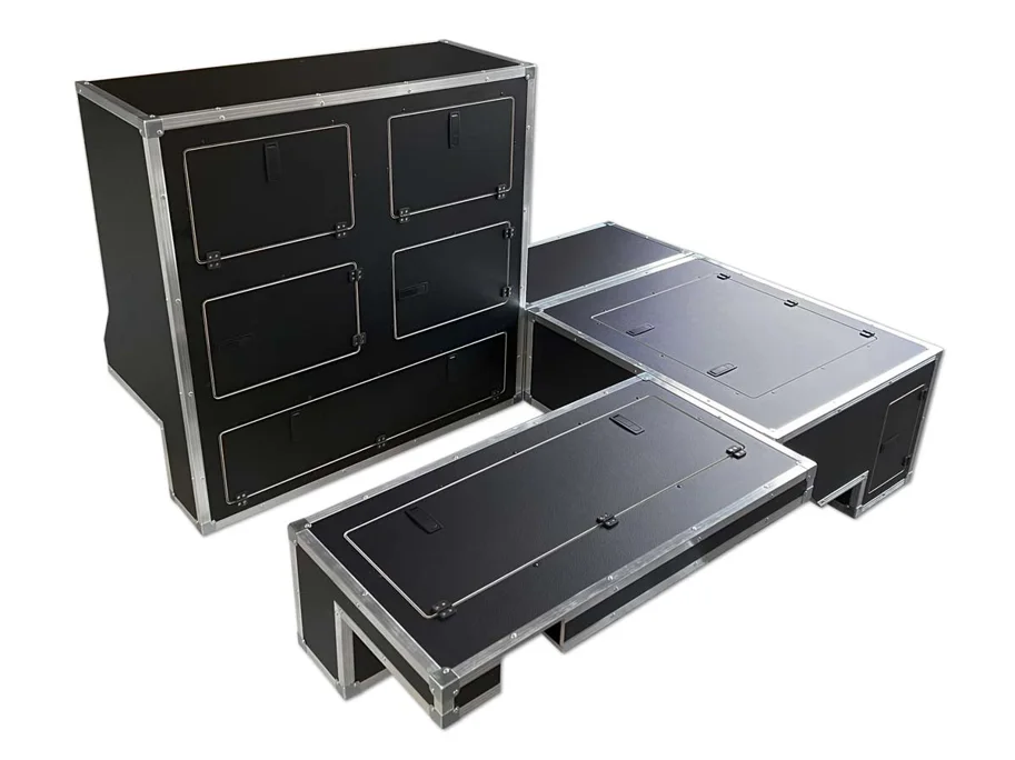 Möbel-Innenausbau-System-Set, schwarz, für Defender 110