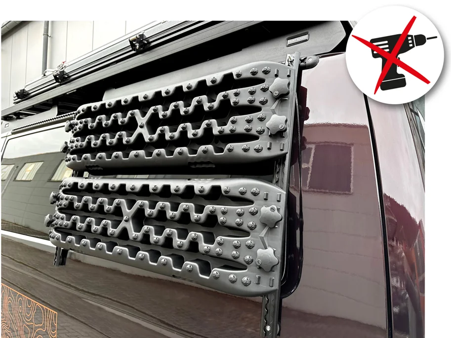 Sandblechhalter / Seitenhalter für VW Bus T5, T6 und T6.1