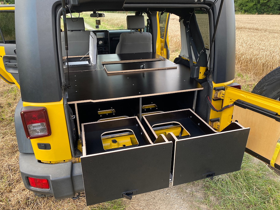 Möbel-Innenausbau-System „Yellowstone JK“, passend für Jeep Wrangler JK