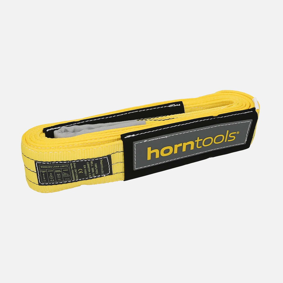 horntools Bergegurt gelb 21 Tonnen Bruchlast 6 Meter