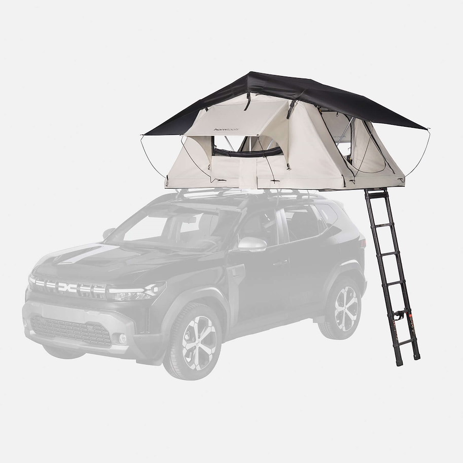 horntools Dachzelt Track für 3 Personen - 155 cm Mit Vorzelt