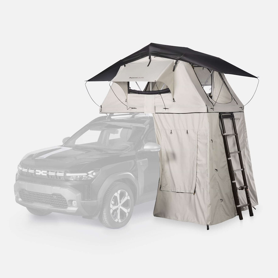 horntools Dachzelt Track für 2 Personen - 130 cm Mit Vorzelt