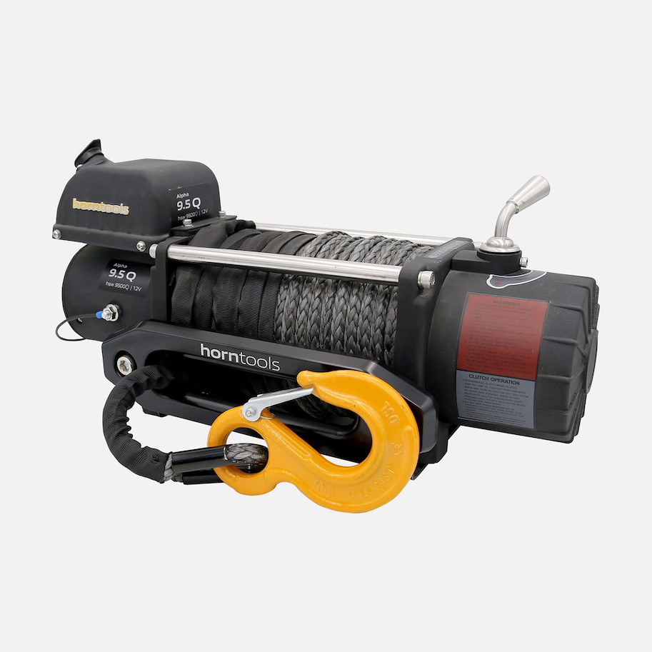 horntools Elektrische Seilwinde 4,3 Tonnen Alpha Quick 12V Kunststoffseil