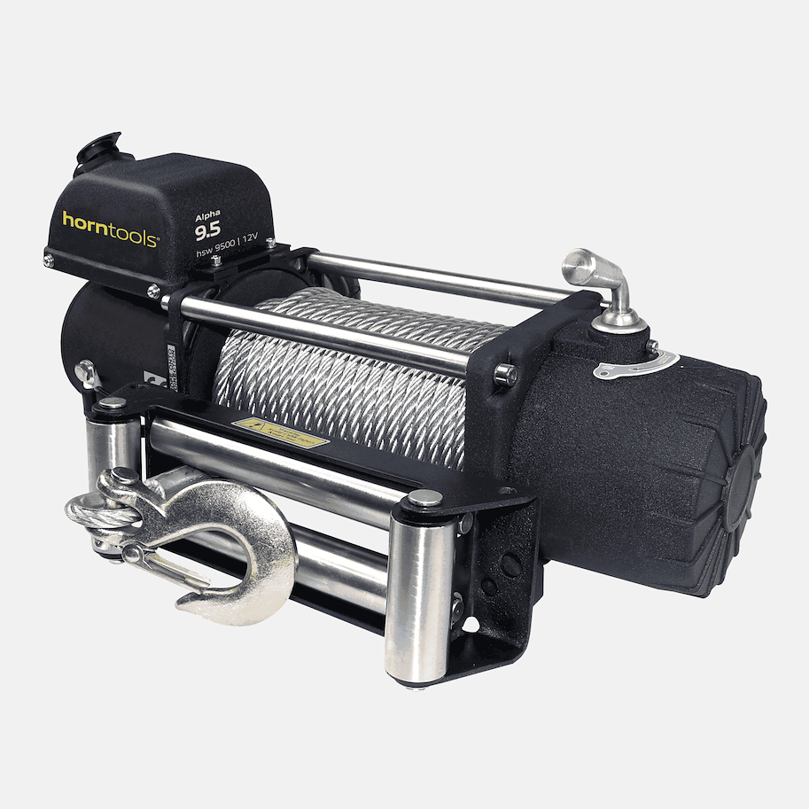 horntools Elektrische Seilwinde Alpha  4,3 Tonnen 12V Stahlseil