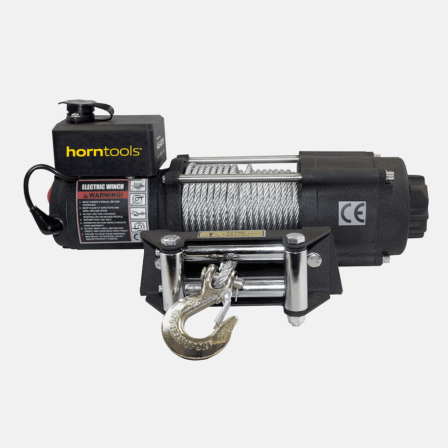 horntools Elektrische Seilwinde Gamma 2,0 Tonnen ATV 24V Stahlseil