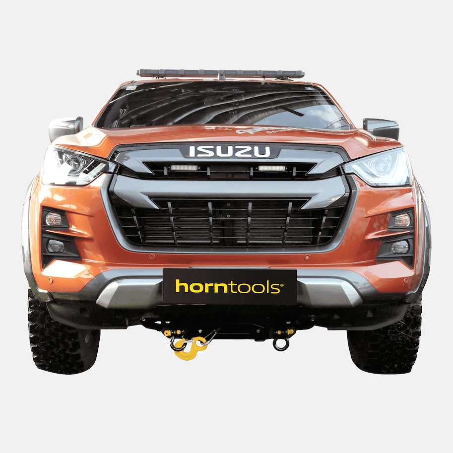 horntools Seilwindensystem Alpha 9.5 für Isuzu D-Max ab 2021 - 4,3 Tonnen 30m Kunststoffseil