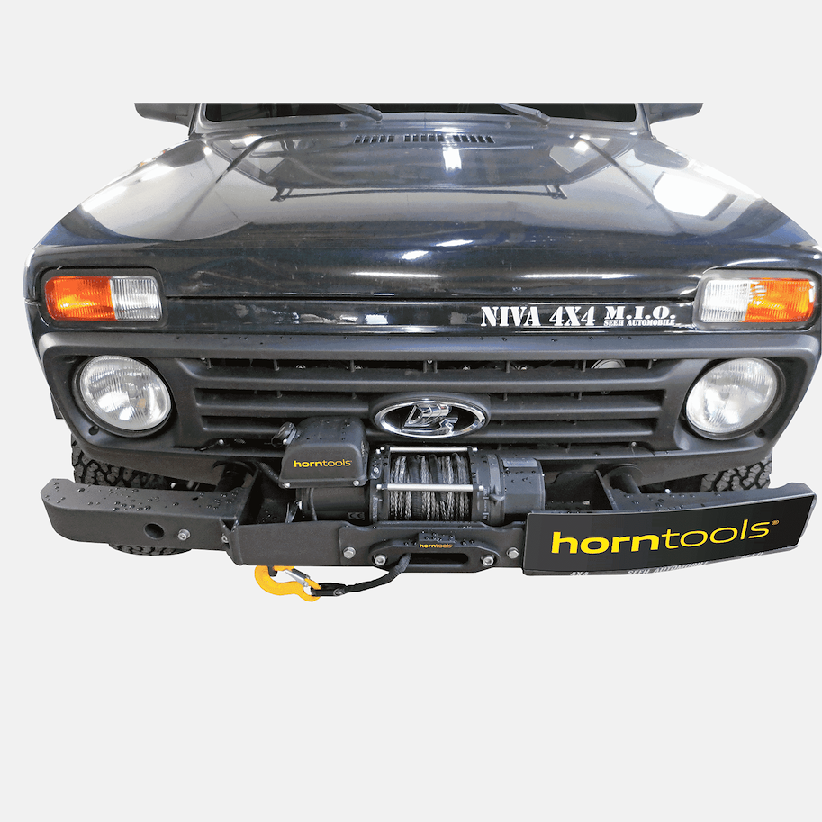 horntools Seilwindensystem Lada Niva Taiga 4.3 Tonnen QUICK Seilwinde 30m Kunststoffseil