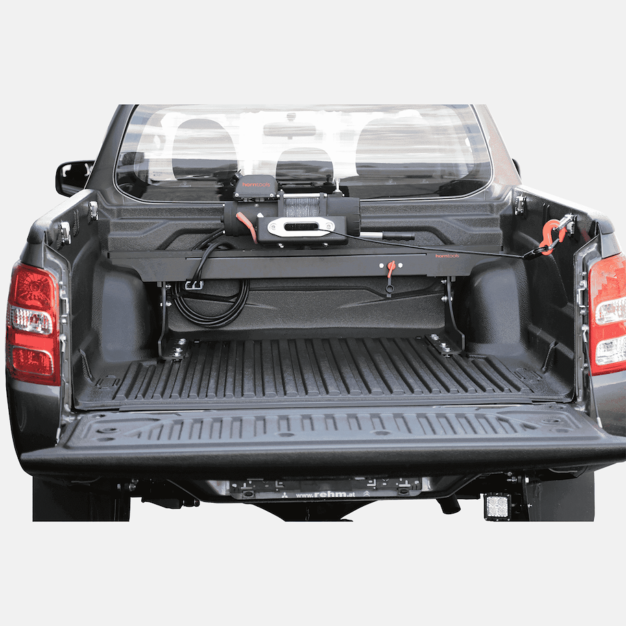 horntools Heckwindenträger für Pickups mit Seilwinde und Kunststoffseil 80m