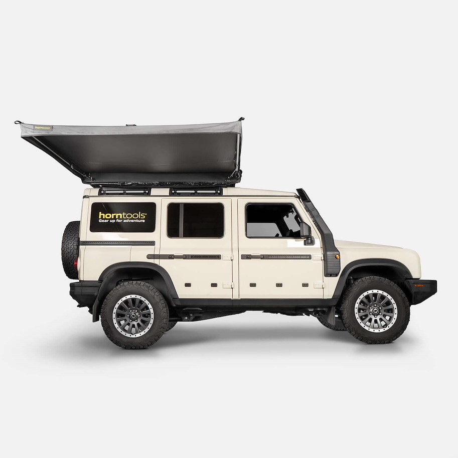 horntools Markise Horizon Straight (freitragend) mit Seitenwände