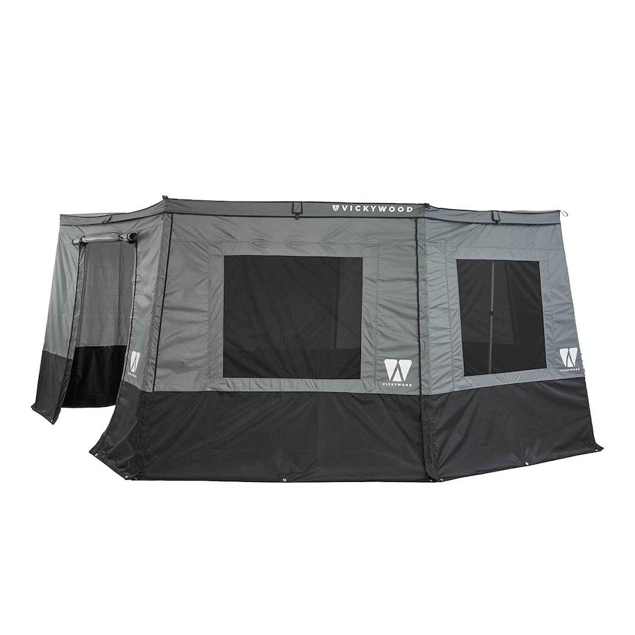 VICKYWOOD Seitenwände für 270° Markise LEAF EXTENDED Rechts 250 cm grau