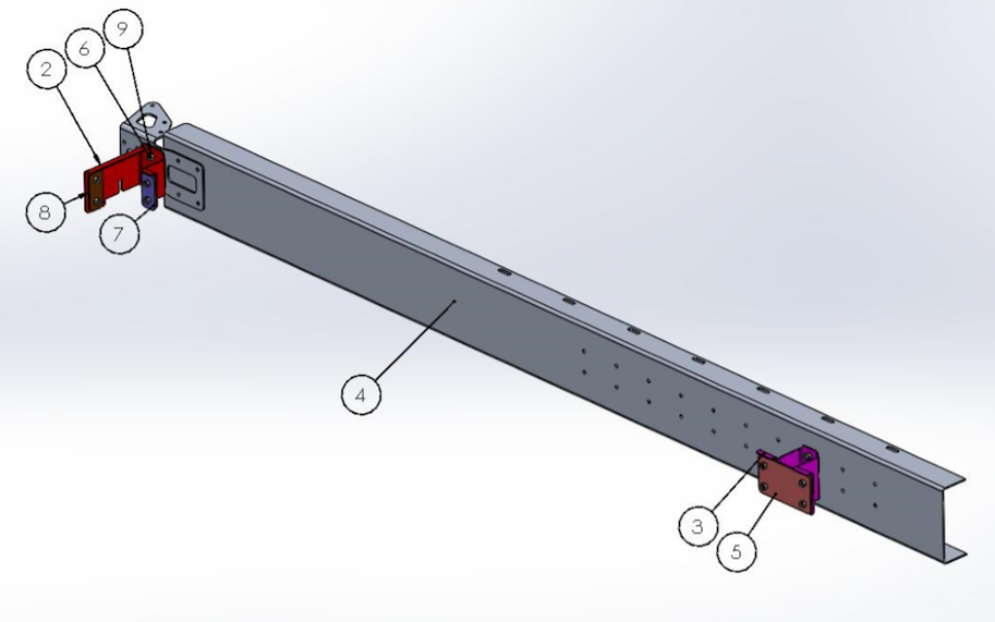 Alu-Cab 270°, 180° und 2 m Markise Halterung für Hubdach Hercules Toyota rechts