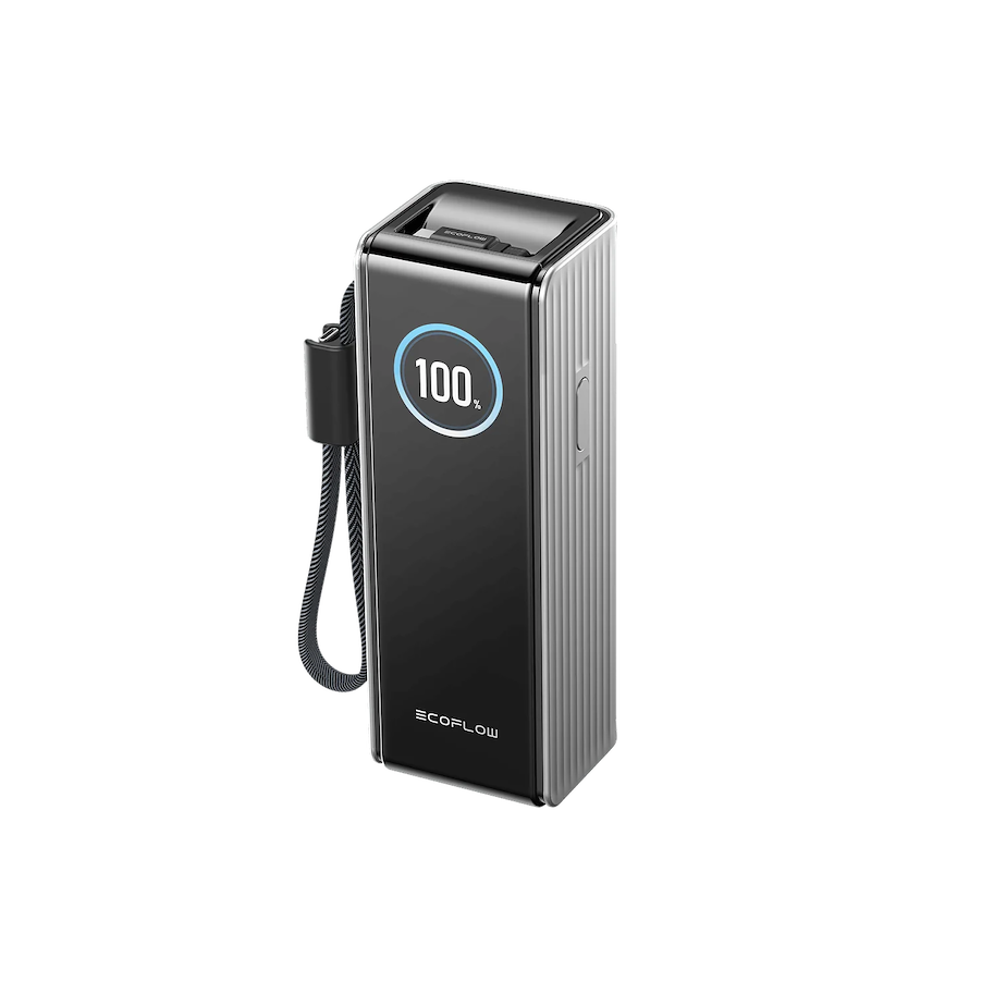 EcoFlow Powerbank 25'000 mAh (92.5 Wh) mit integriertem Kabel, grau