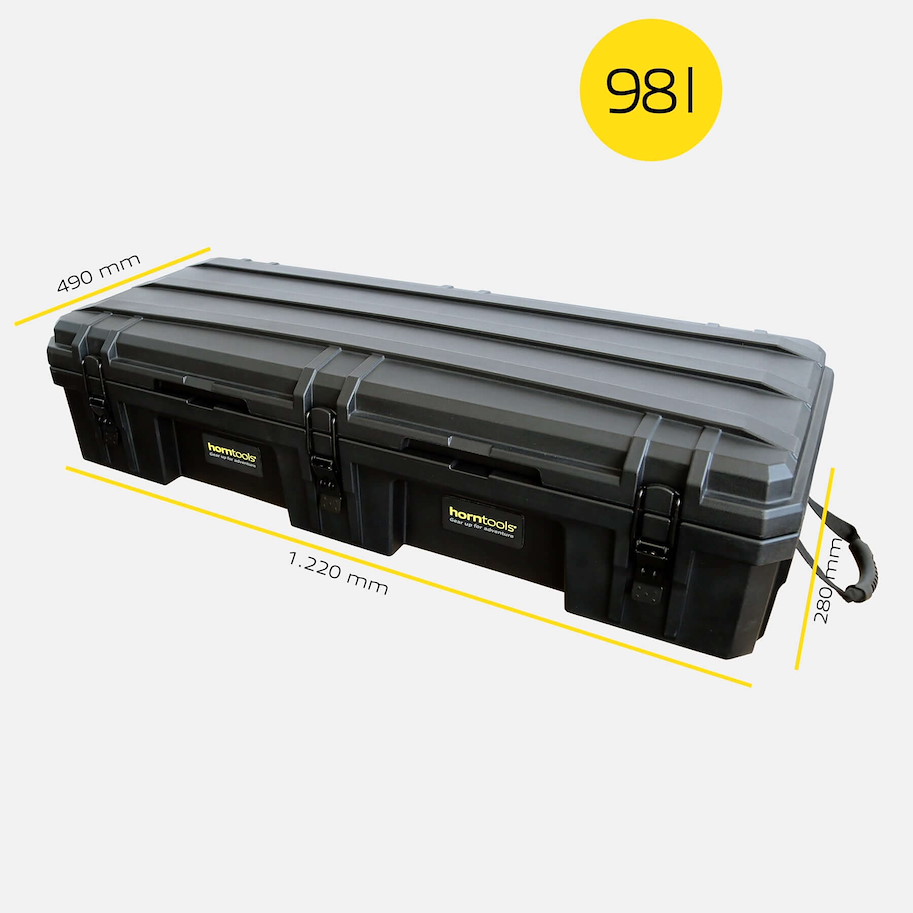 horntools Transportbox wasserdicht 98l Mit Organizer