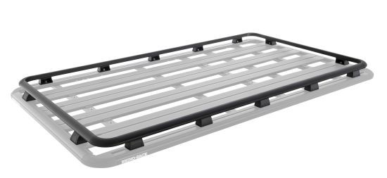 Rhino Rack Reling komplett für Pioneer Plattform 42107B (2'128 × 1'236 mm) Alu, schwarz