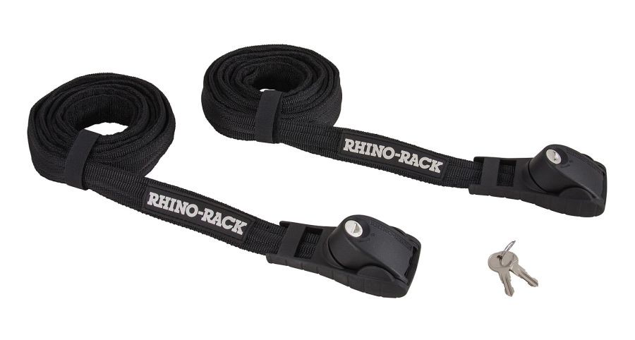 Rhino Rack Zurrgurt (2) mit absperrb. Schloss, Gummischutz, 3.5 m lang, schwarz