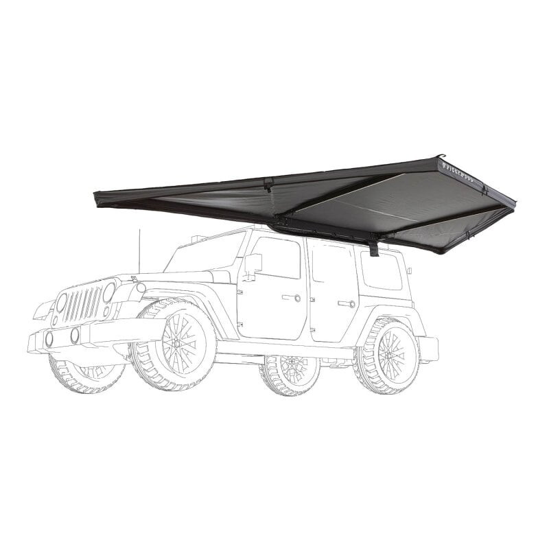 VICKYWOOD 180° Markise LEAF freitragend grau, 200 cm