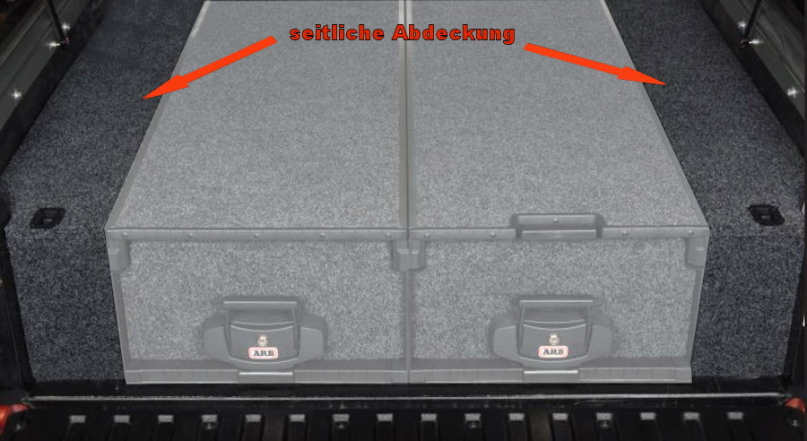 ARB Outback Solutions Abdeckung Outback Schublade seitlich Mercedes X-Klasse ab 2018, Doppelkabine