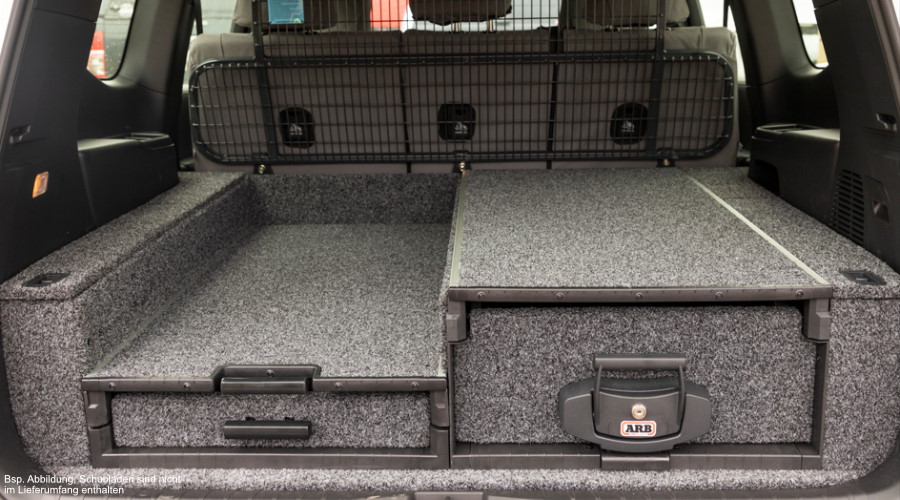 ARB Outback Solutions Abdeckung Outback Schublade seitlich Toyota Land Cruiser J300, 7-Sitzer