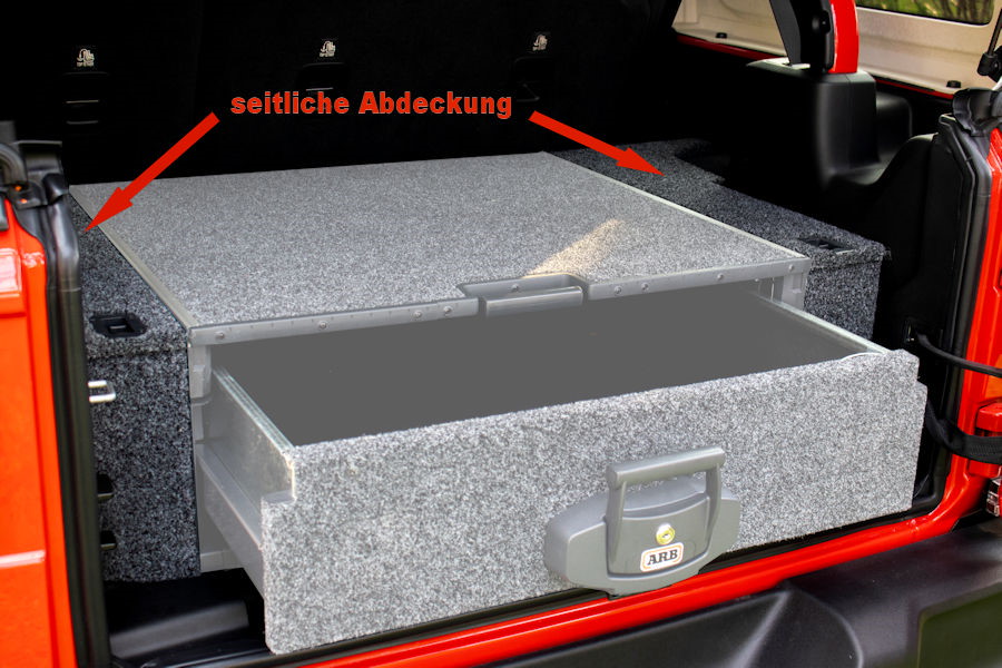 ARB Outback Solutions Abdeckung Outback Schublade seitlich, für Jeep Wrangler JL, langer Radstand