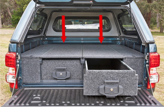 ARB Outback Solutions Abdeckung Outback Schublade vorne Isuzu D-Max ab 2012, Doppelkabine
