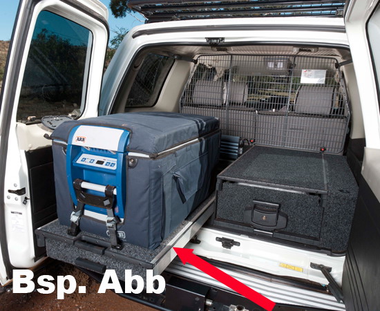 ARB Outback Solutions Outback Modular Auszug mit Schublade 535 × 1045 × 140 Aussen in mm, grau