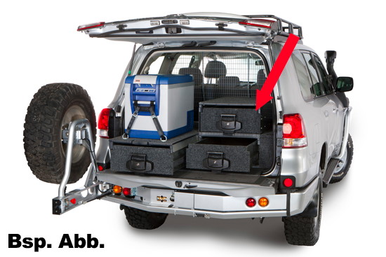 ARB Outback Solutions Outback Modular Schublade, einfach 535 × 845 × 280 Aussen in mm, grau