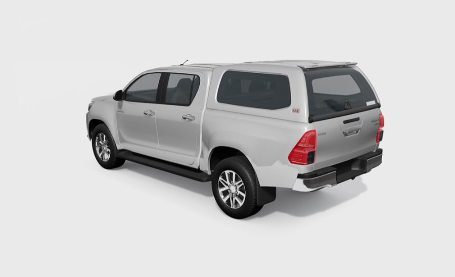 ARB Ascent Hardtop für Toyota Hilux Revo Doppelkabine, seitlich Klappfenster, Xirallic