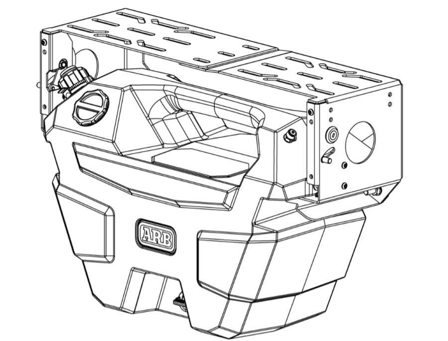 ARB Quick Release Bracket für Frontier Kanister Wash Station und Diesel Kanister