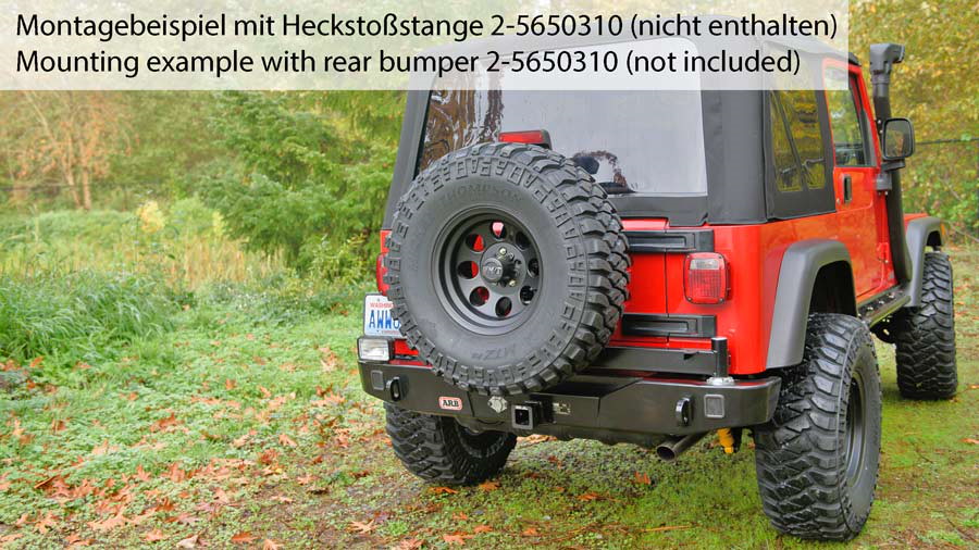 ARB Reserveradträger für HSS Jeep Wrangler YJ/TJ/JK, bis 1935"