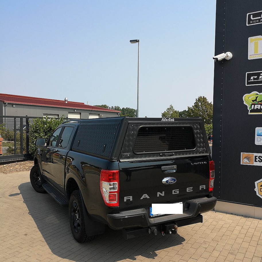 Alu-Cab Hardtop "Explorer" für Ford Ranger 2012-2022 Doppelkabine schwarz/geriffelt