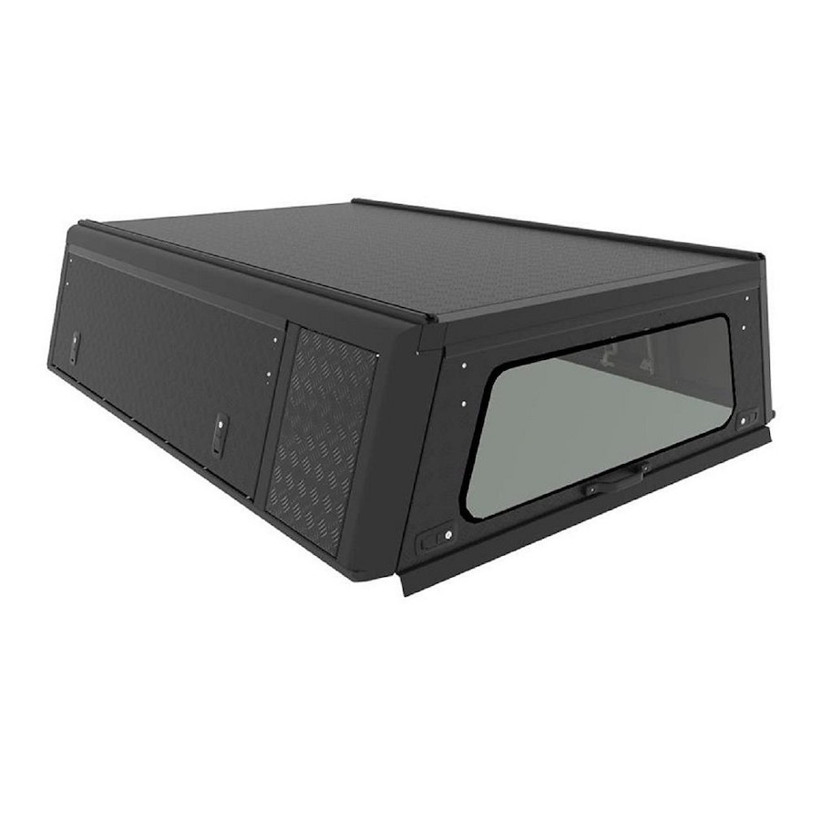 Alu-Cab Hardtop "Explorer" für Nissan Navara D40 2005-2015 King-Kabine schwarz/geriffelt
