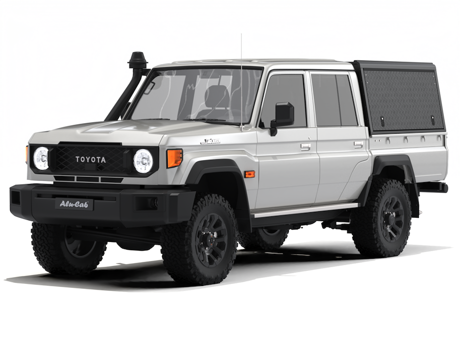 Alu-Cab Hardtop "Explorer" für Toyota Land Cruiser 79 1984+ Doppelkabine schwarz/geriffelt