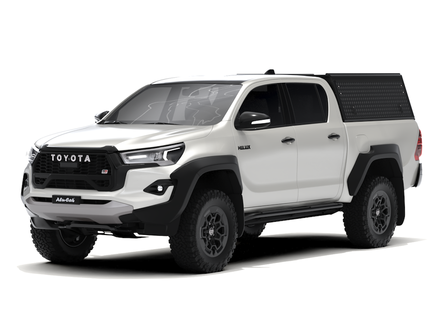 Alu-Cab Hardtop "Guard" für Toyota Hilux Revo 2016+ Doppelkabine schwarz/geriffelt