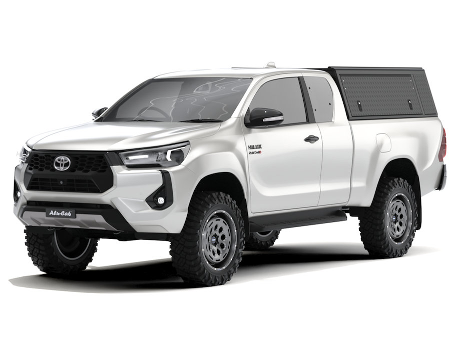 Alu-Cab Hardtop "Guard" für Toyota Hilux Revo 2016+ Extrakabine schwarz/geriffelt
