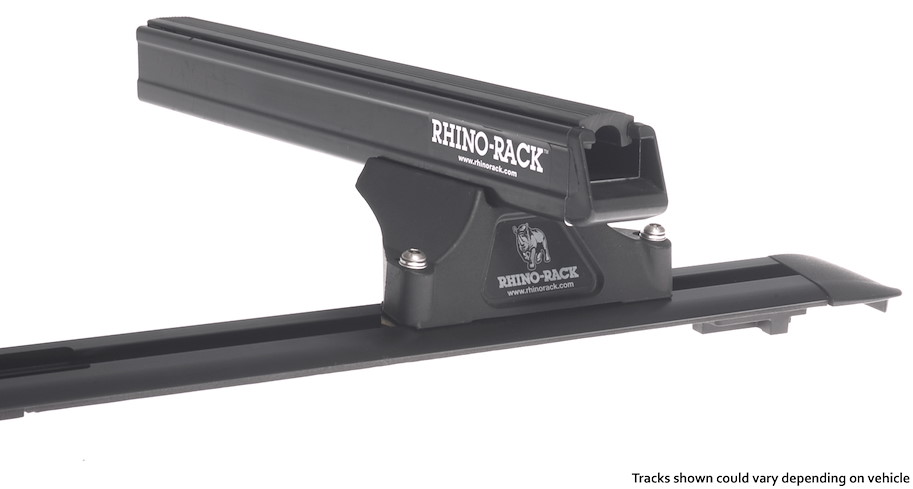 Rhino Rack Heavy Duty Querträger 1'375 mm, (2) Nissan D40 Doppelkabine, inkl. Schienen + RLTP