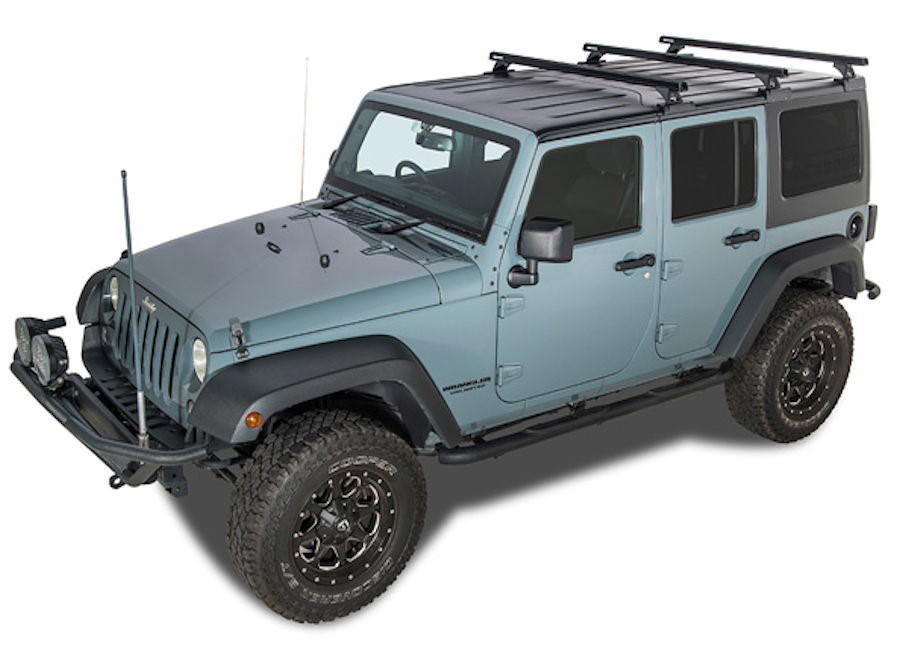 Rhino Rack Heavy Duty Querträger 1'500 mm (3), Backbone, RLT600, Jeep Wrangler JK, 4-türig, schwarz